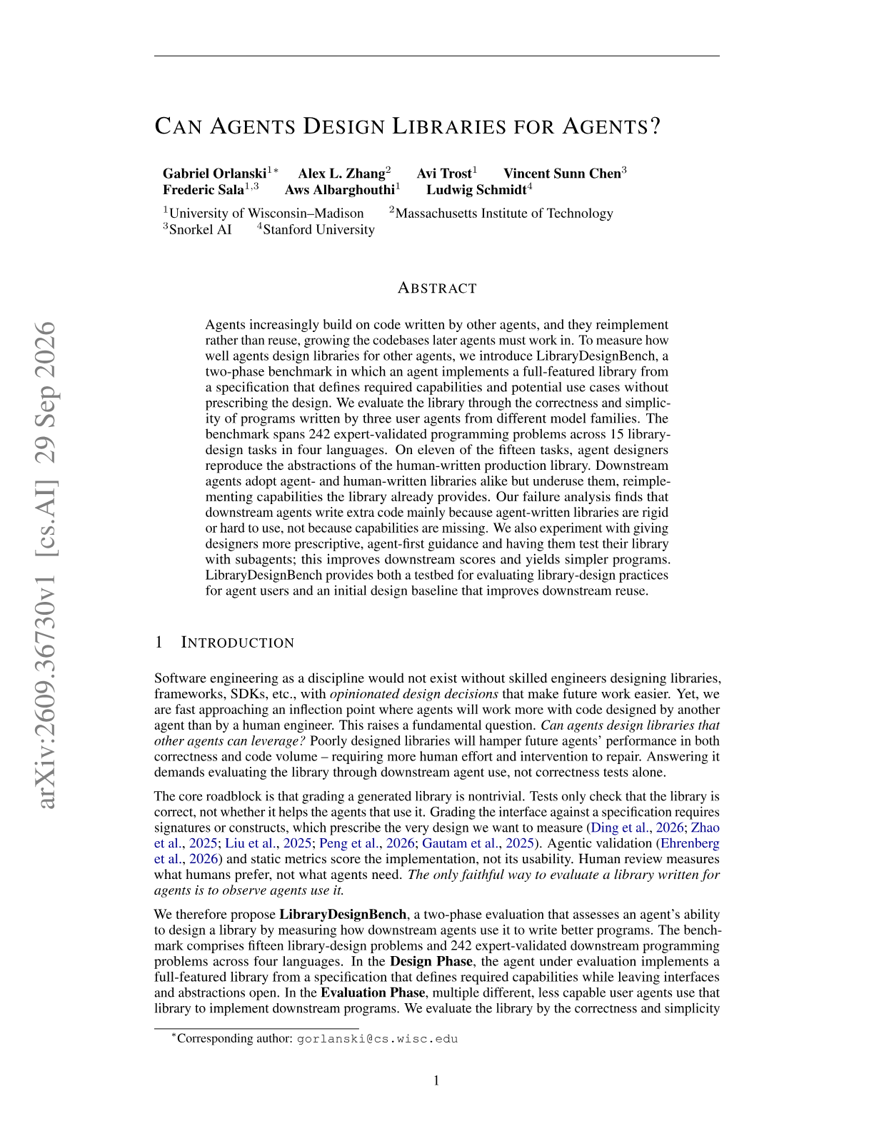 Can Agents Design Libraries for Agents?