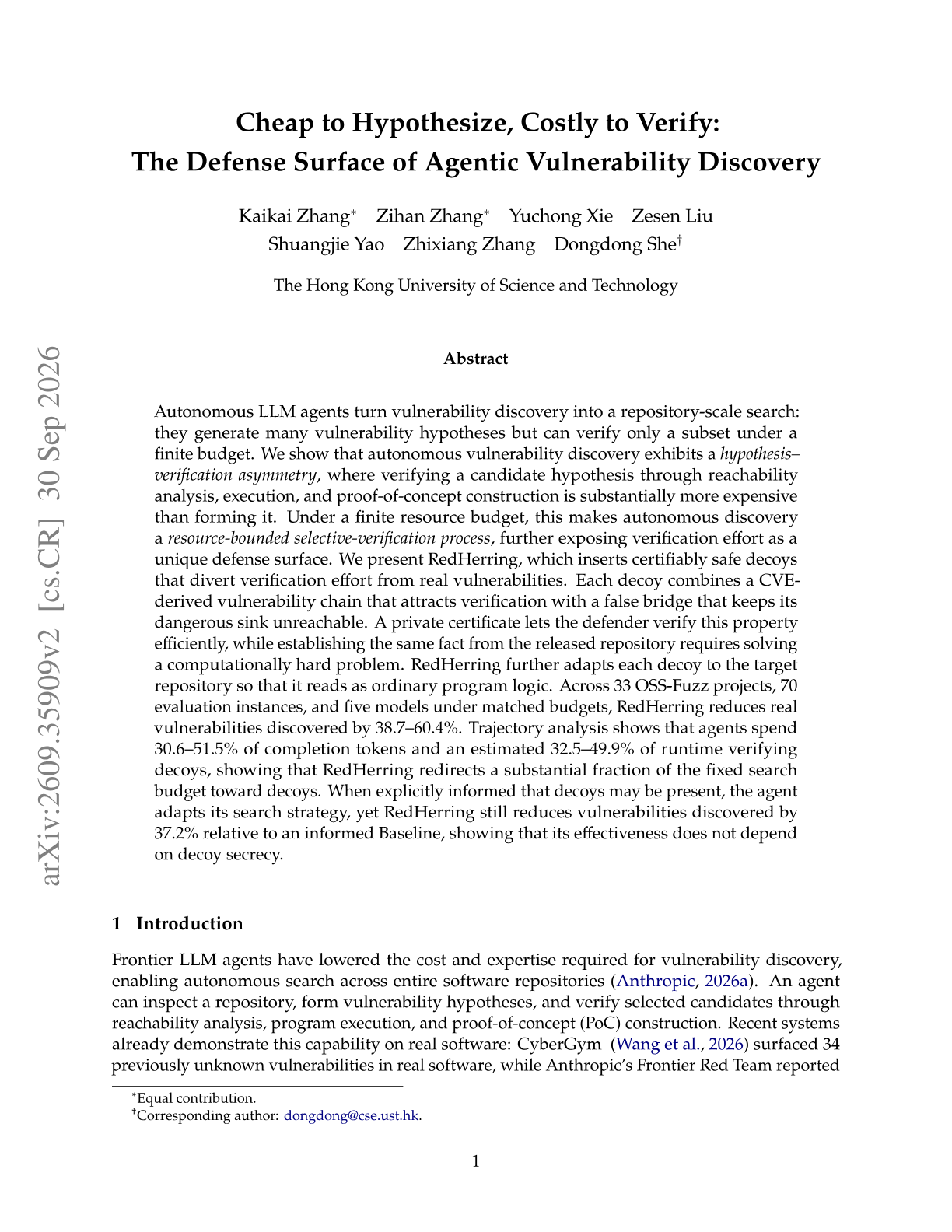 Cheap to Hypothesize, Costly to Verify: The Defense Surface of Agentic Vulnerability Discovery