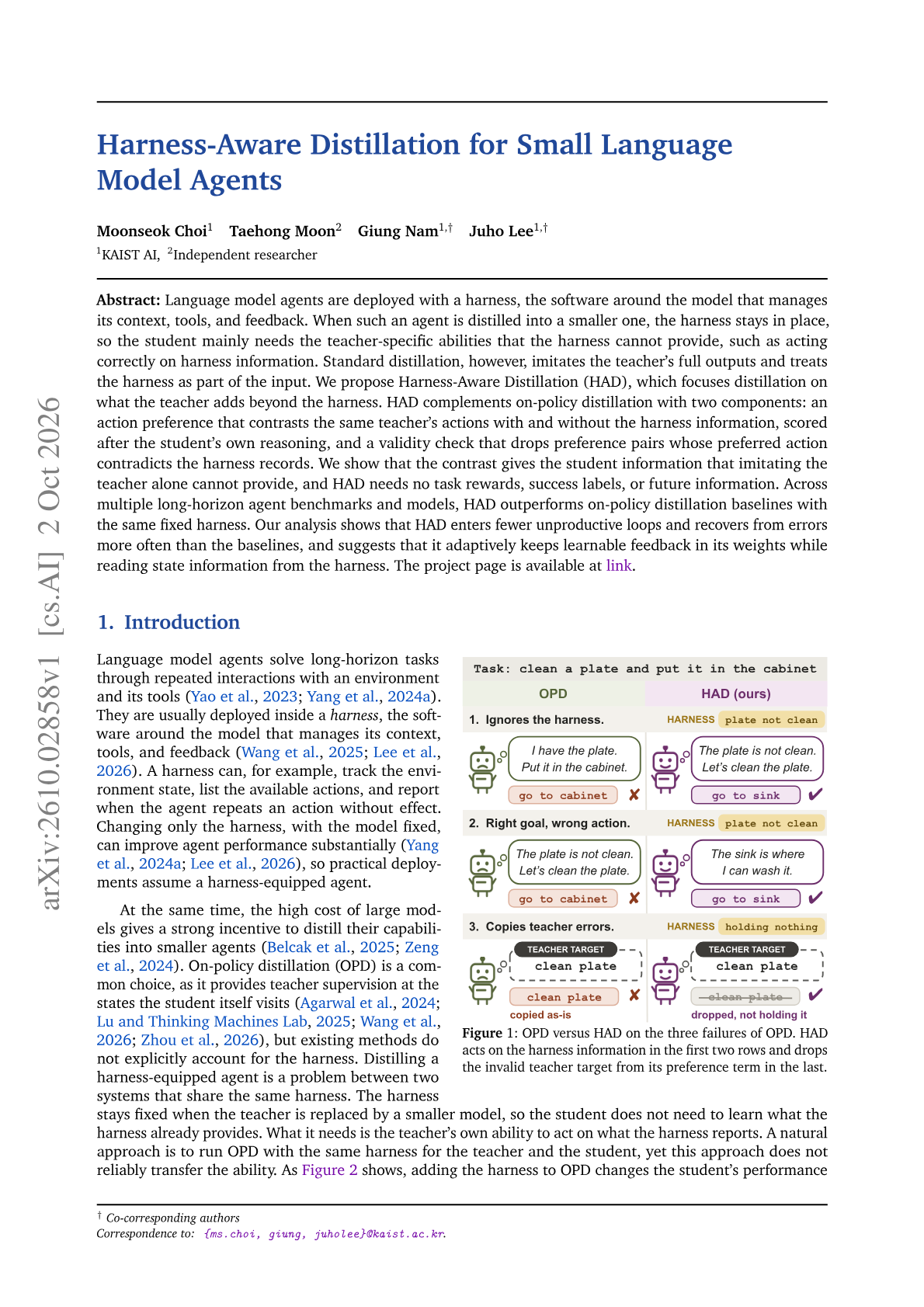 Harness-Aware Distillation for Small Language Model Agents