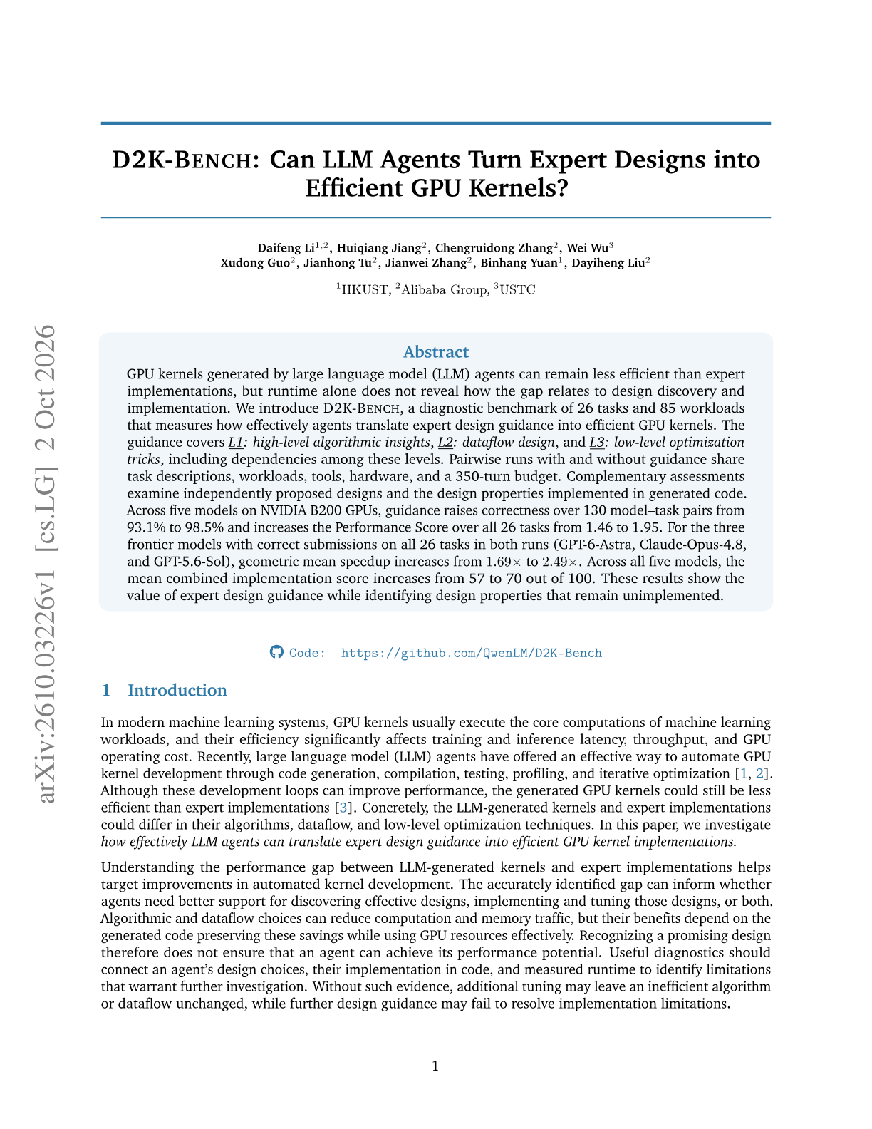 D2K-Bench: Can LLM Agents Turn Expert Designs into Efficient GPU Kernels?