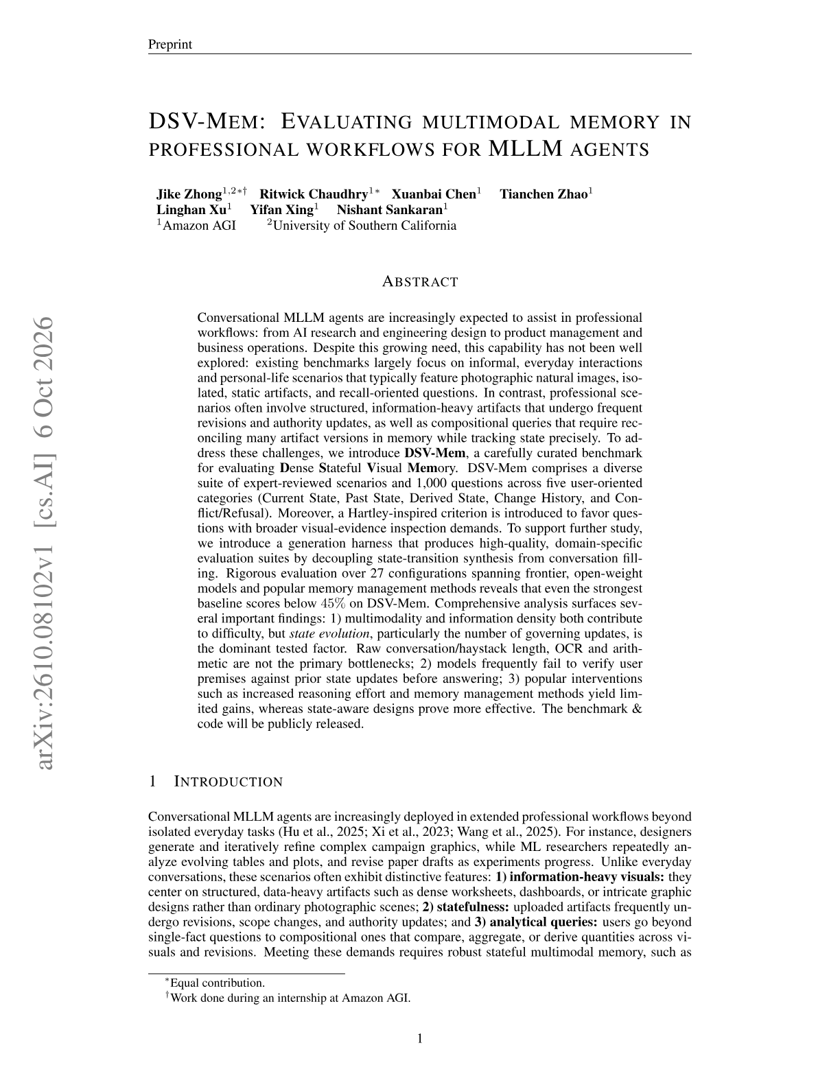 DSV-Mem: Evaluating Multimodal Memory in Professional Workflows for MLLM Agents