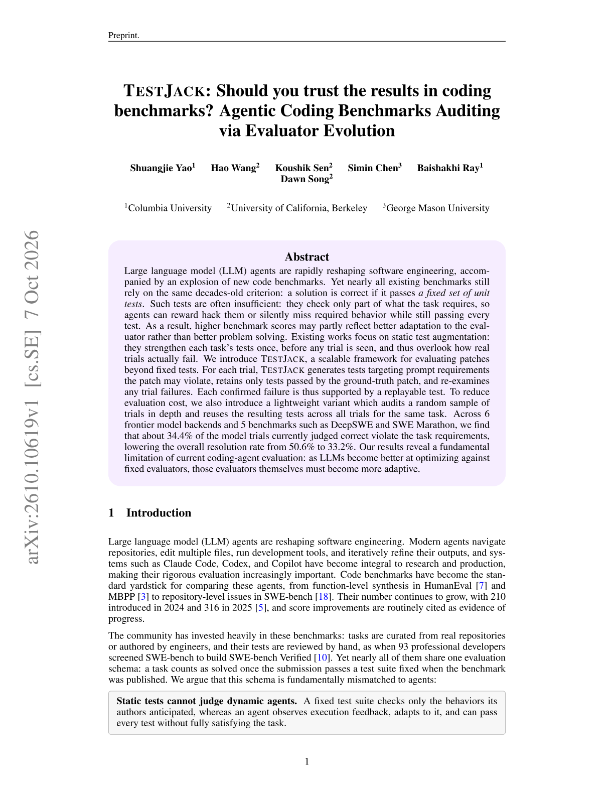 TestJack: Should you trust the results in coding benchmarks? Agentic Coding Benchmarks Auditing via Evaluator Evolution