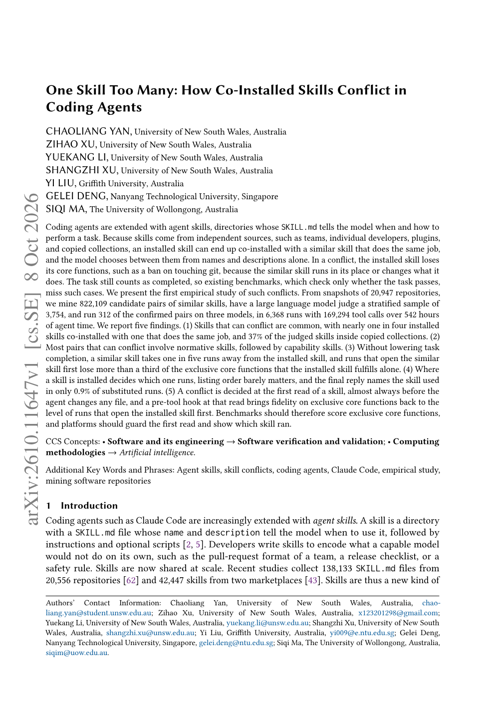 One Skill Too Many: How Co-Installed Skills Conflict in Coding Agents