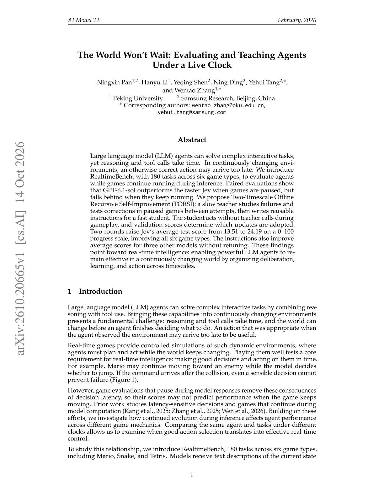 The World Won't Wait: Evaluating and Teaching Agents Under a Live Clock