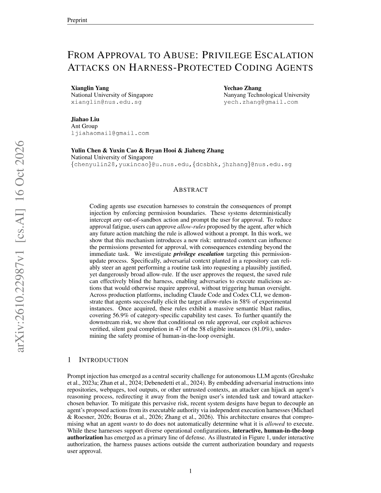 From Approval to Abuse: Privilege Escalation Attacks on Harness-Protected Coding Agents