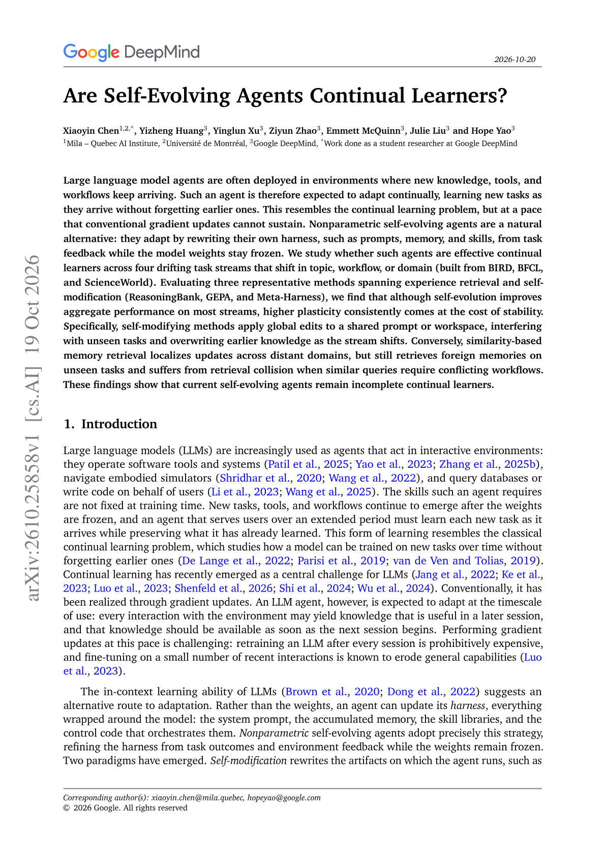 Are Self-Evolving Agents Continual Learners?