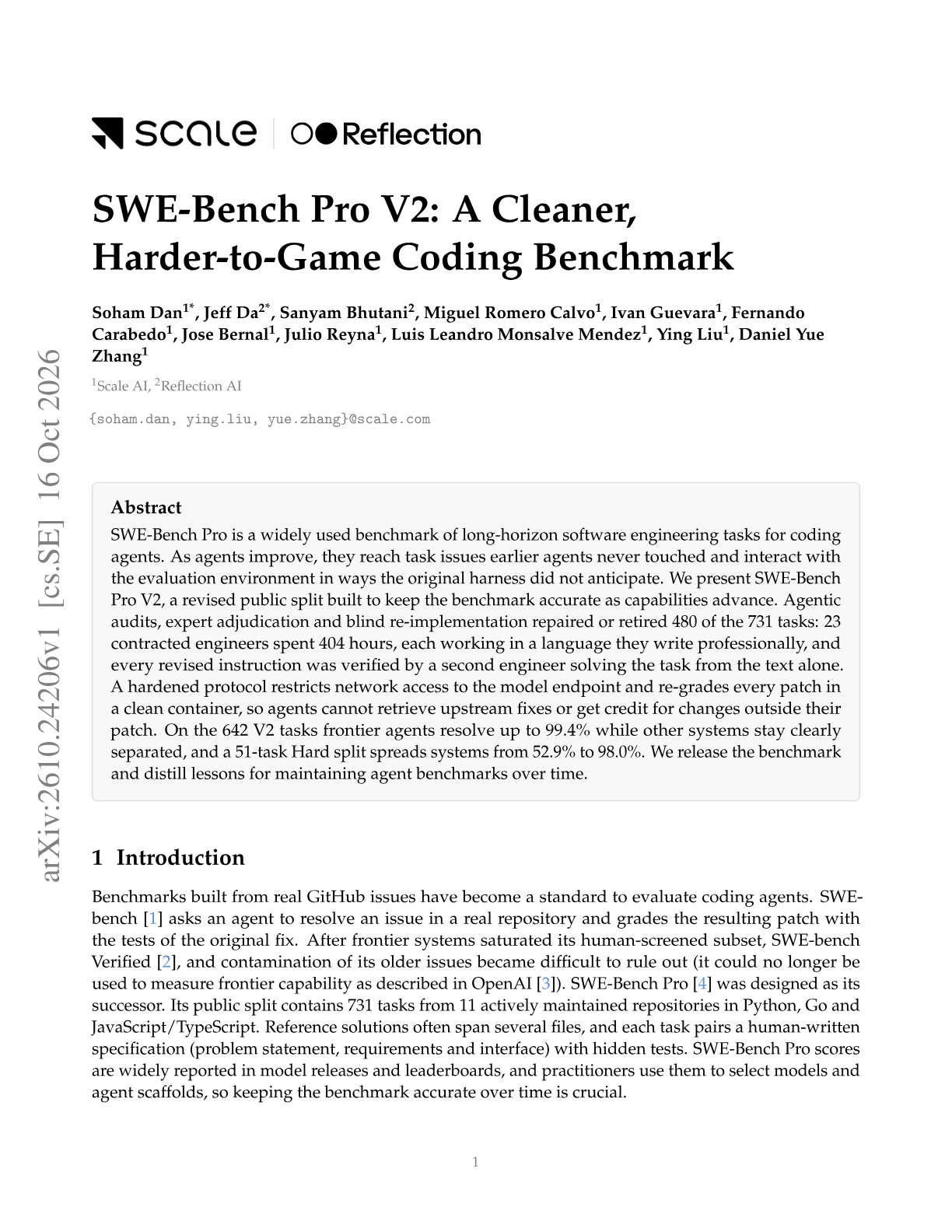 SWE-Bench Pro V2: A Cleaner, Harder-to-Game Coding Benchmark