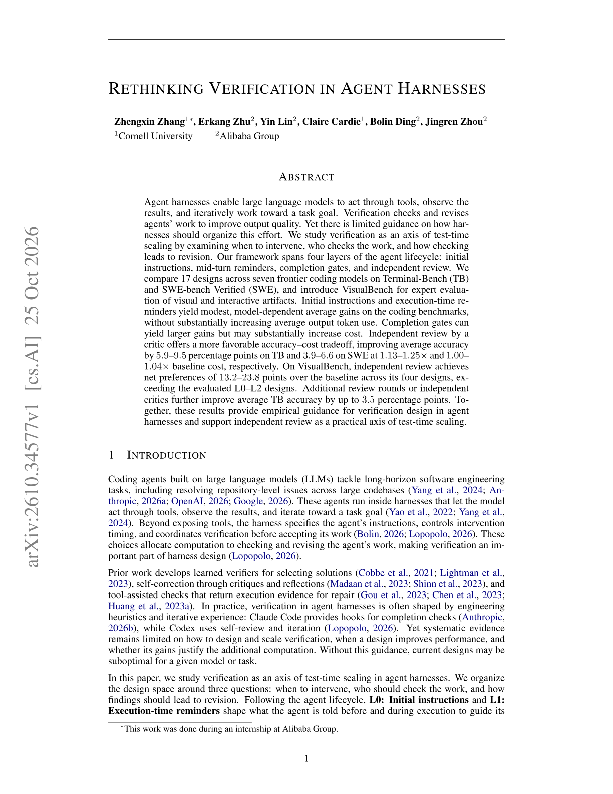 Rethinking Verification in Agent Harnesses