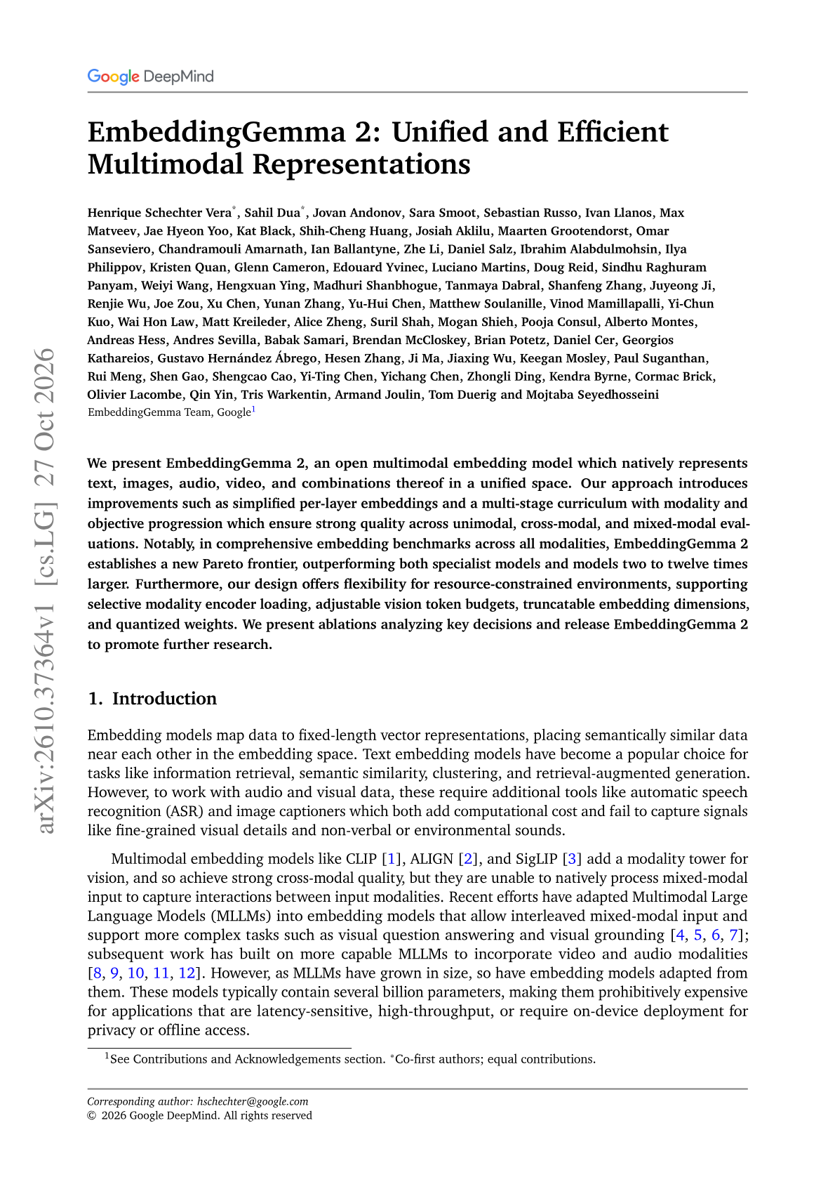 EmbeddingGemma 2: Unified and Efficient Multimodal Representations